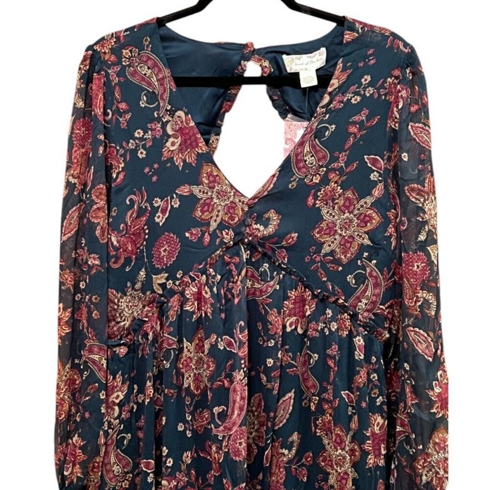Band of the Free Run the World Pine Paisley Midi Dress Size L - Picture 2 of 9
